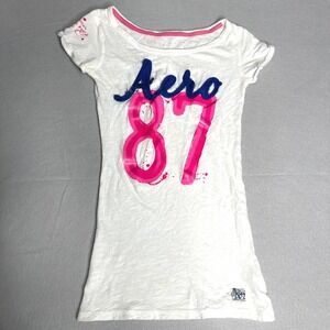 Aeropostale Y2K 2000S Baby Tee T-Shirt FLAWED